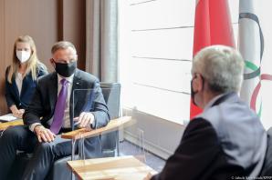 [VIDEO] Tokio. Spotkanie Prezydenta Dudy z Przewodniczącym MKOl