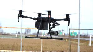 [VIDEO] Policyjny dron w akcji