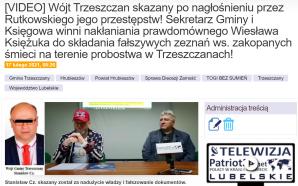 [VIDEO] Czy na straży przestępczej działalności wójta gminy Trzeszczany stoi Sąd Okręgowy w Zamościu?