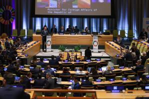 Prezydent RP Andrzej Duda w siedzibie ONZ wziął dziś udział w otwarciu Szczytu dotyczącego Celów Zrównoważonego Rozwoju SDG Summit