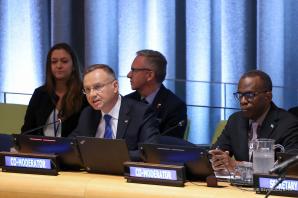 Prezydent RP Andrzej Duda w siedzibie ONZ wziął dziś udział w otwarciu Szczytu dotyczącego Celów Zrównoważonego Rozwoju SDG Summit