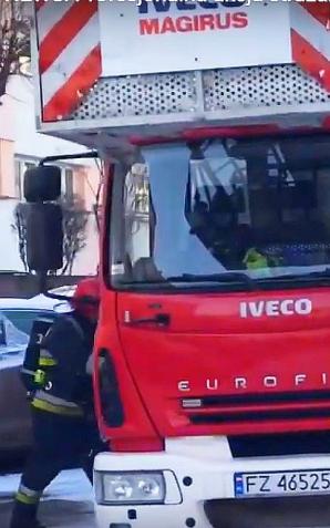 [VIDEO] Profesjonalna akcja strażaków w Zielonej Górze. Tylko alarm fałszywy!