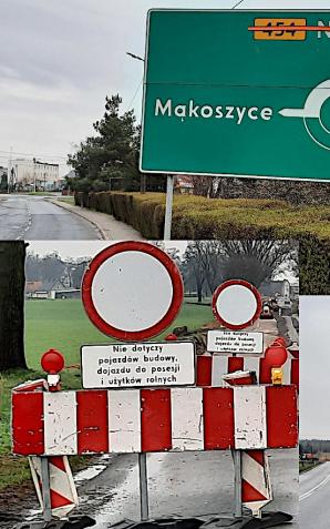 Zamknięty odcinek drogi na trasie Namysłów - Opole