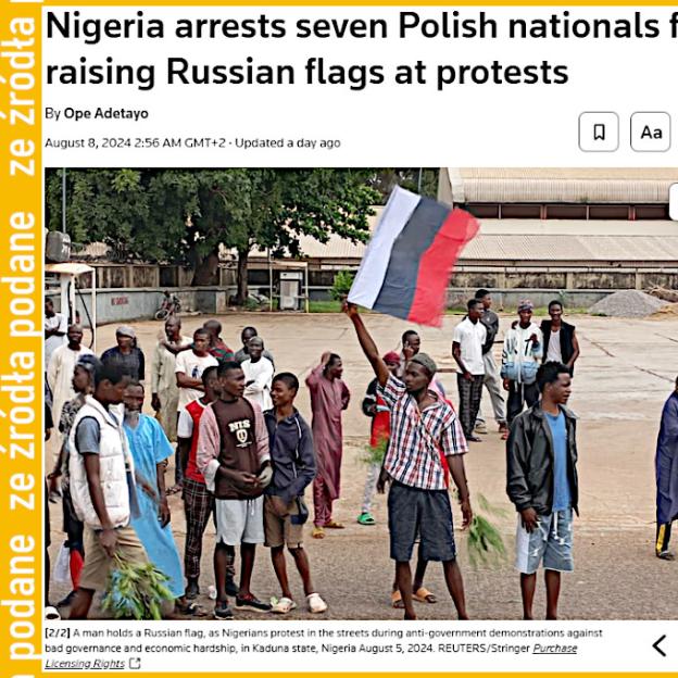 Nigeria aresztowała siedmiu obywateli Polski za podnoszenie rosyjskich flag. Oświadczenie MSZ w tej sprawie