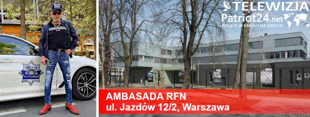 Briefing Biura Rutkowski przy Ambasadzie RFN w Warszawie. Briefing von Biuro Rutkowski vor der Deutschen Botschaft in Warschau